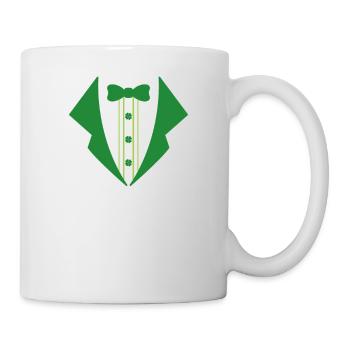 Leprechaun Smoking St. Patricks Day Irish Lucky - Tasse - Weiß - Rechts