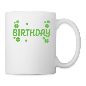 Geboren St Patricks Day Irish Shamrock Alles Gute - Tasse - Weiß - Rechts