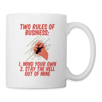 Deux règles de travail, occupez-vous des vôtres 2 - Mug blanc - blanc - Droite