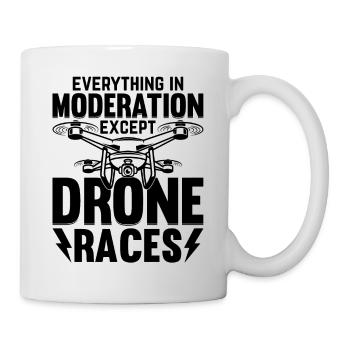 Drone Pilot - Tout avec modération sauf Dron - Mug blanc - blanc - Droite