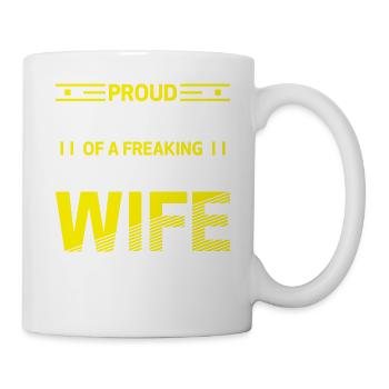 Proud Husband of a Freaking Awesome Wife Belief - Mug - white - Right