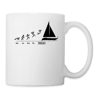 Voilier Voilier Voilier Voilier Yacht Week-end - Mug blanc - blanc - Droite