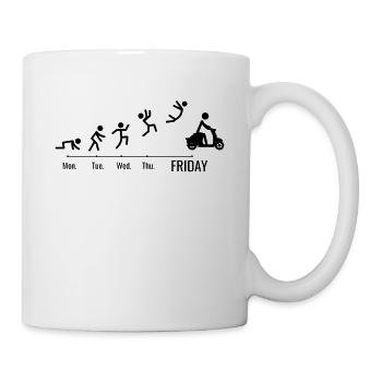 Scooter Rider Moped Moped Scooter Driver Weekend - Mug - white - Right
