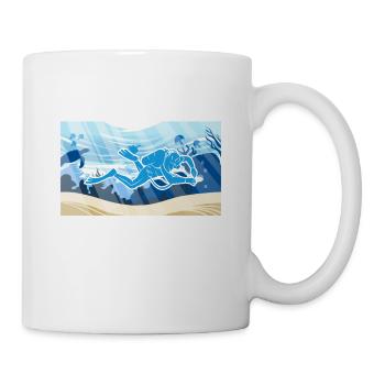 If It Involves Diving Count Me In - Tasse - Weiß - Rechts