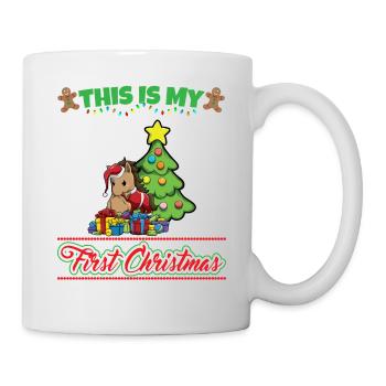 This Is My First Christmas Toddler One Year X-Mas - Tasse - Weiß - Rechts