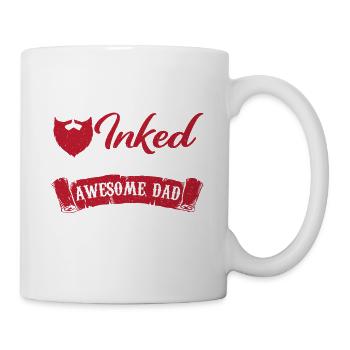Bearded Inked et Awesome Dad Artistique - Mug blanc - blanc - Droite