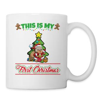 This Is My First Christmas Toddler One Year X-Mas - Tasse - Weiß - Rechts