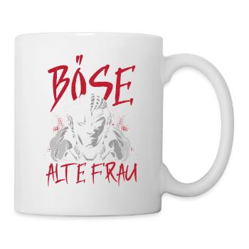 BÖSE ALTE FRAU Tattoo-Thema - Tasse - Weiß - Rechts