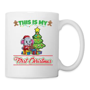 This Is My First Christmas Toddler One Year X-Mas - Tasse - Weiß - Rechts