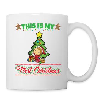 This Is My First Christmas Toddler One Year X-Mas - Tasse - Weiß - Rechts