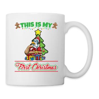 This Is My First Christmas Toddler One Year X-Mas - Tasse - Weiß - Rechts