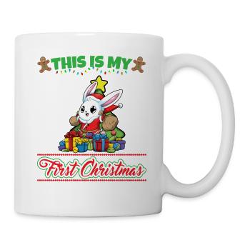 This Is My First Christmas Toddler One Year X-Mas - Tasse - Weiß - Rechts