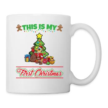 This Is My First Christmas Toddler One Year X-Mas - Tasse - Weiß - Rechts
