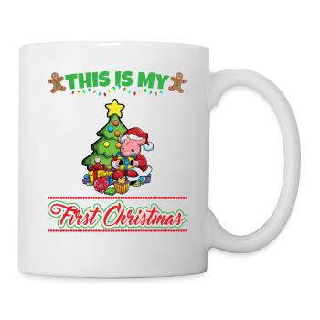 This Is My First Christmas Toddler One Year X-Mas - Tasse - Weiß - Rechts