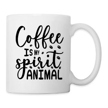 Coffee Is My Spirit Animal - Coffee Saying - Mug - white - Right