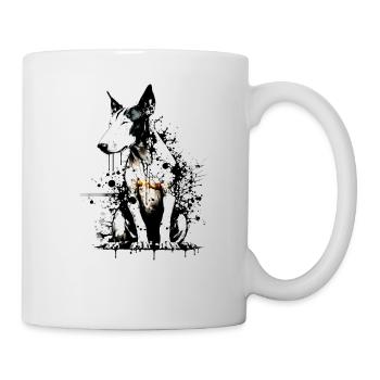 Bullterrier Bulldogge Farbe Splash Bullterrier - Tasse - Weiß - Rechts