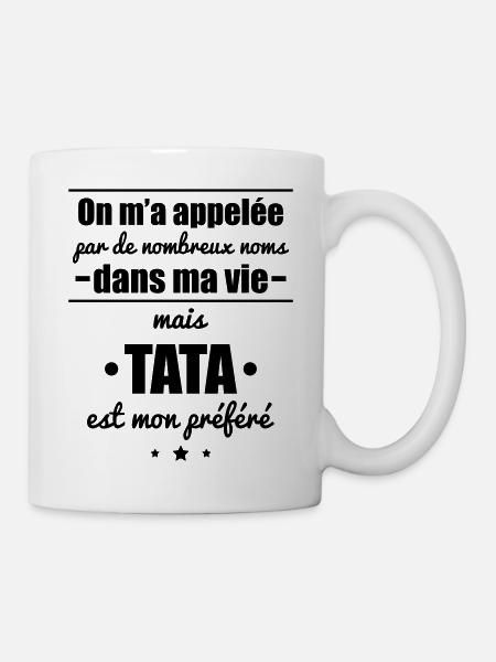 on m'a appelée mais tata, cadeau tante - Mug blanc - blanc