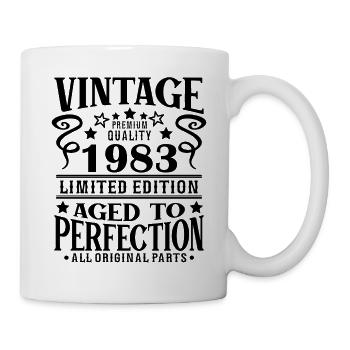 Retro Vintage 1983 Birthday 40 Years Born in 1983 - Tasse - Weiß - Rechts