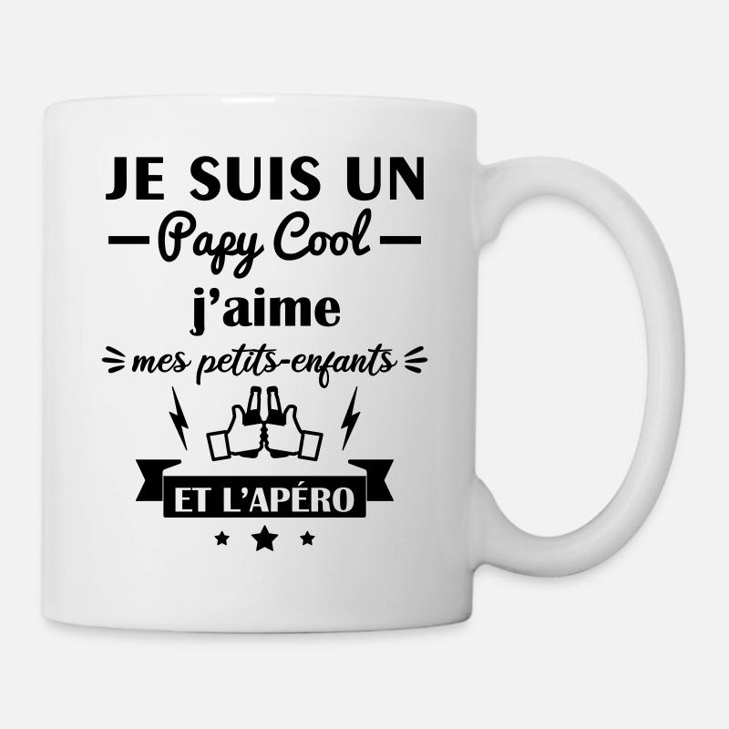 Je suis un papy cool petits-enfants, fête des papy - Mug blanc - blanc