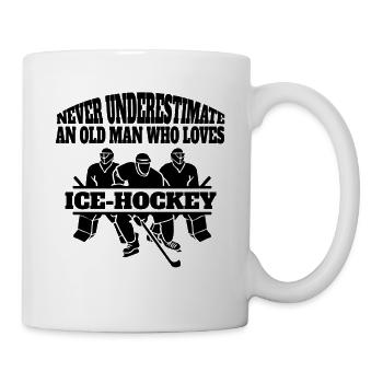 Eishockey Geschenk Eishockeyteam Wintersport - Tasse - Weiß - Rechts