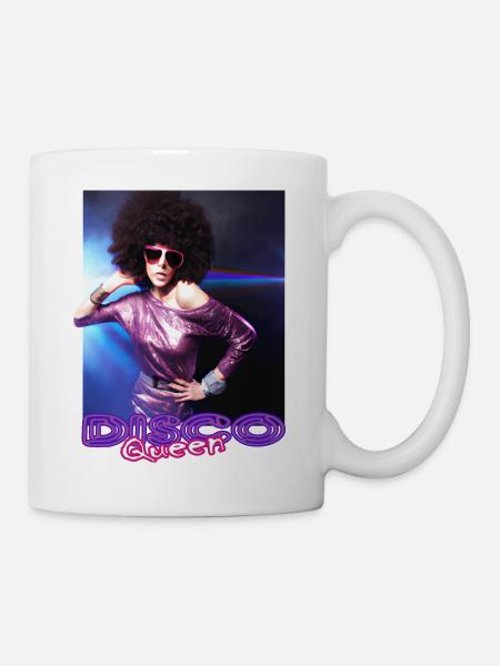 Disco Queen Discoqueen Clubbing 90er 70er Party - Tasse - Weiß