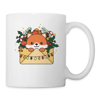 Renard Lettre de Noël animaux d’hiver Renard - Mug blanc - blanc - Droite