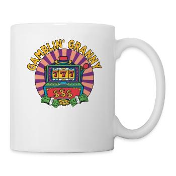 Casino Gambling Slot Machine à sous Jeu de cartes - Mug blanc - blanc - Droite