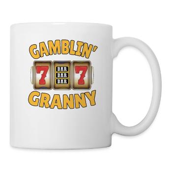 Casino Gambling Slot Machine à sous Jeu de cartes - Mug blanc - blanc - Droite