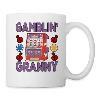 Casino Gambling Slot Machine à sous Jeu de cartes - Mug blanc - blanc - Droite