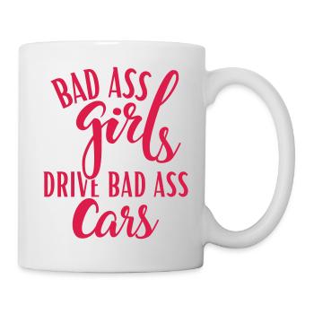 LES FILLES BADASS CONDUISENT DES VOITURES BAD ASS - Mug blanc - blanc - Droite