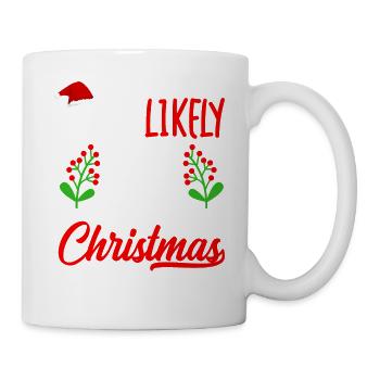 Most Likely To be Late on Christmas Winter Flowers - Mug - white - Right