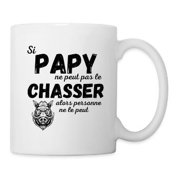 Vêtement humour sur la chasse. - Mug blanc - blanc - Droite