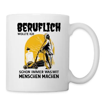 Grabpfleger Friedhof-Landschaftsgärtner - Tasse - Weiß - Rechts