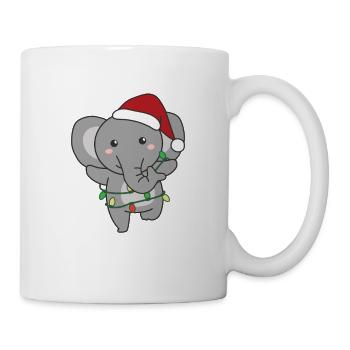 Elefant Weihnachten Winter Tiere Elefanten - Tasse - Weiß - Rechts