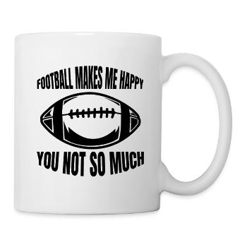 Footballfan American Football Footballtrainer - Tasse - Weiß - Rechts