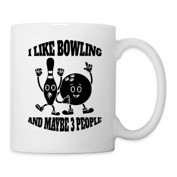 Bowling Skittles Gift Bowling Ball Kegel Bowler - Mug - white - Right