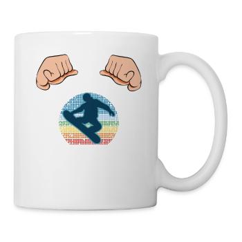 Snowboard Meilleur garçon de snowboard de tous les temps - Mug blanc - blanc - Droite