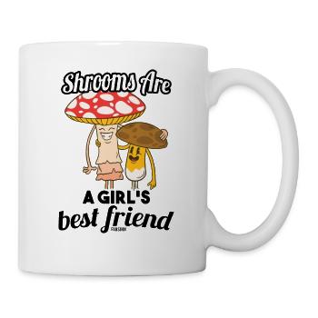 Fliegenpilz Steinpilz Pilzfreunde Frau - Tasse - Weiß - Rechts