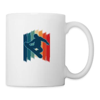 Never Underestimate An Old Woman With Snowboard - Mug - white - Right