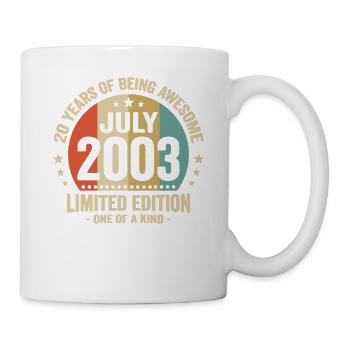July 2003 20 Years Anniversary Vintage Gift - Mug - white - Right