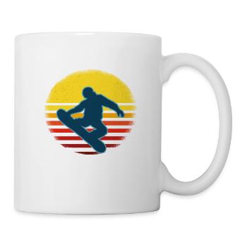 Je serais plutôt avec mon snowboard - Mug blanc - blanc - Droite