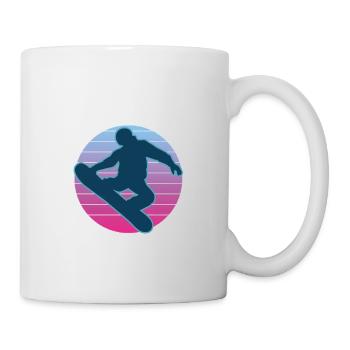 Juste un garçon qui aime le snowboard - Mug blanc - blanc - Droite