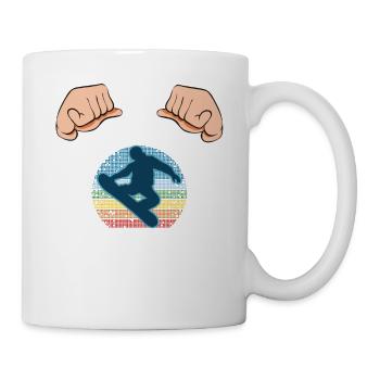 Le meilleur papa de snowboard de tous les temps - Mug blanc - blanc - Droite