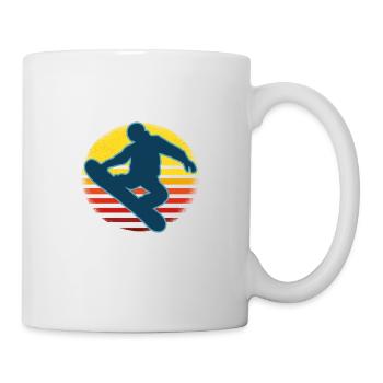 Education Is Important But Snowboard Is More - Mug - white - Right