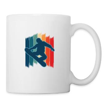Never Underestimate An Old Man With Snowboard - Mug - white - Right
