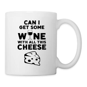 Drôle de vin au fromage disant idée cadeau - Mug blanc - blanc - Droite