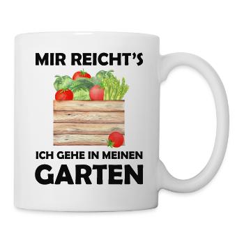 Garten Lustiger Spruch Hobbygärtner Geschenkidee - Tasse - Weiß - Rechts