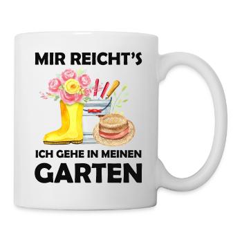 Garten Lustiger Spruch Hobbygärtner Geschenkidee - Tasse - Weiß - Rechts