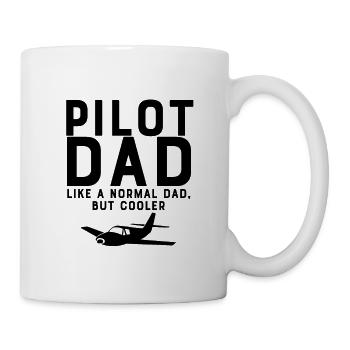 Papa pilote comme un père normal mais plus cool - Mug blanc - blanc - Droite