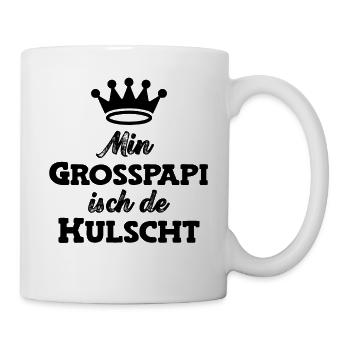 Min Grosspapi isch de bescht Opa Schweiz Grosspapi - Tasse - Weiß - Rechts